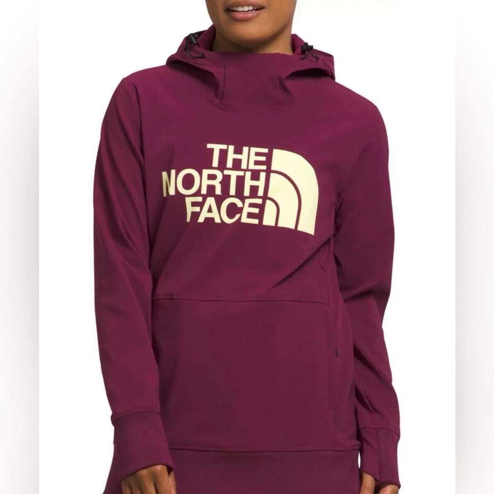 The North Face Tekno Logo Pullover Hoodie Jacket Womens L Berry Outdoors Ski